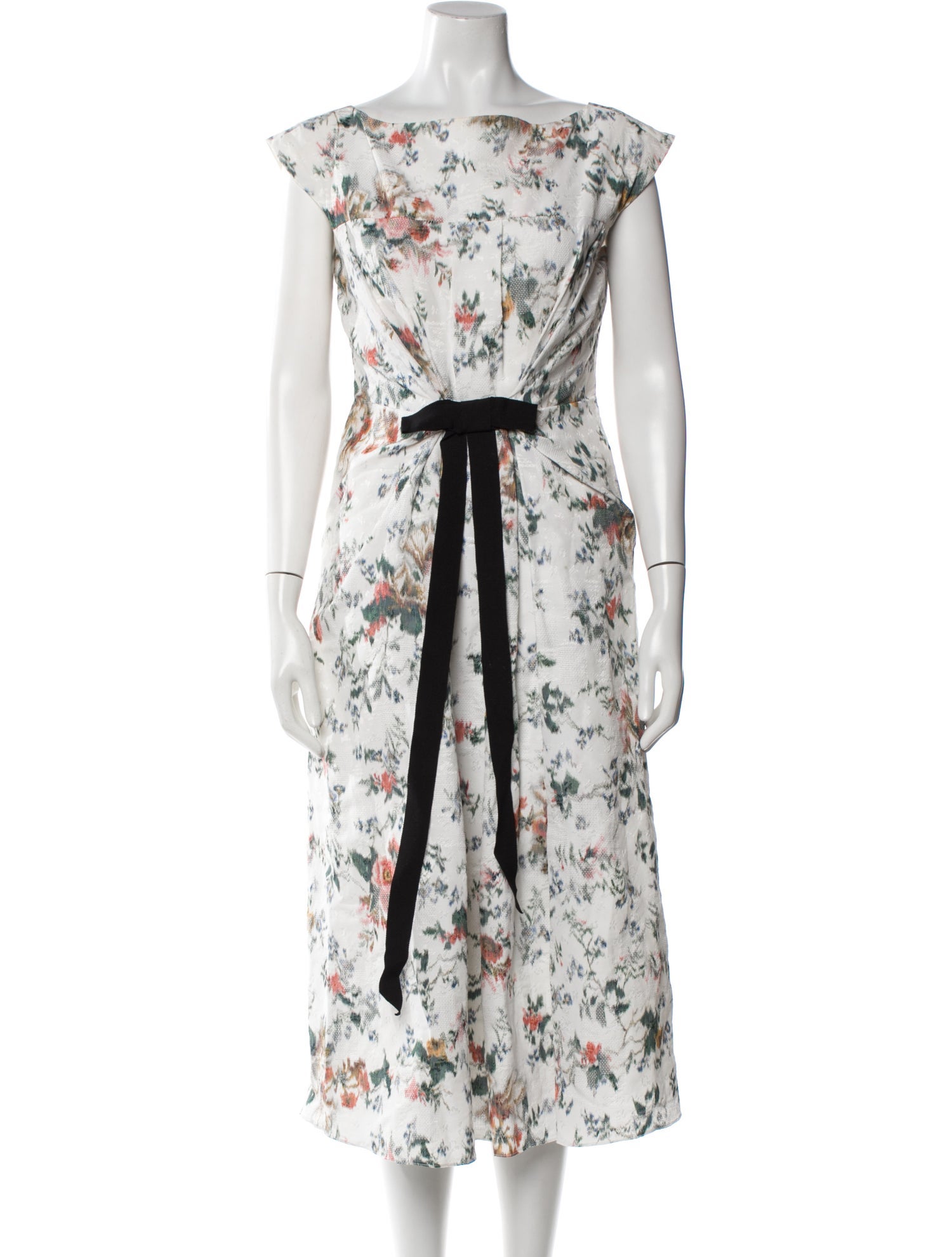 Erdem Floral Print Midi Length Dress