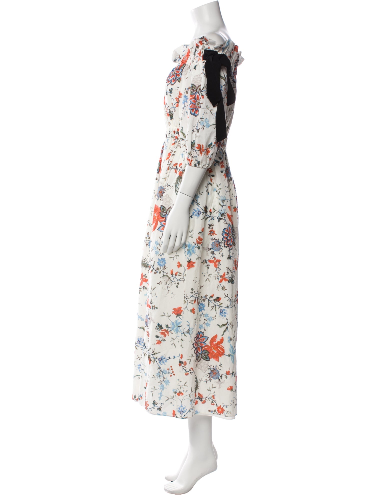 Erdem Floral Print Long Dress