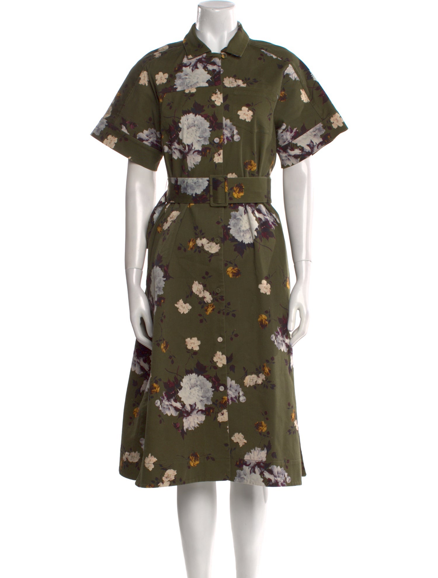 Erdem Floral Print Midi Length Dress