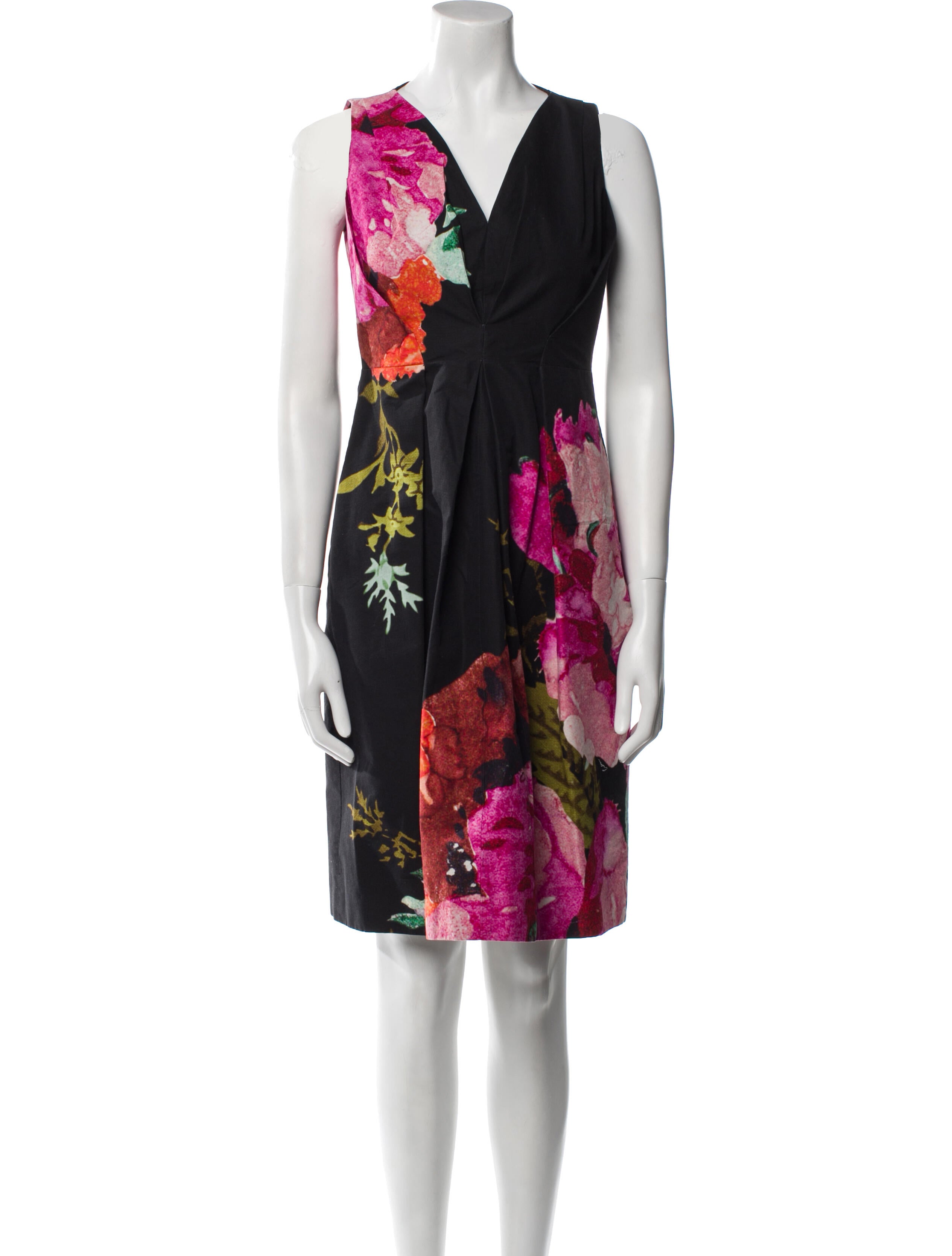 Erdem Floral Print Knee-Length Dress
