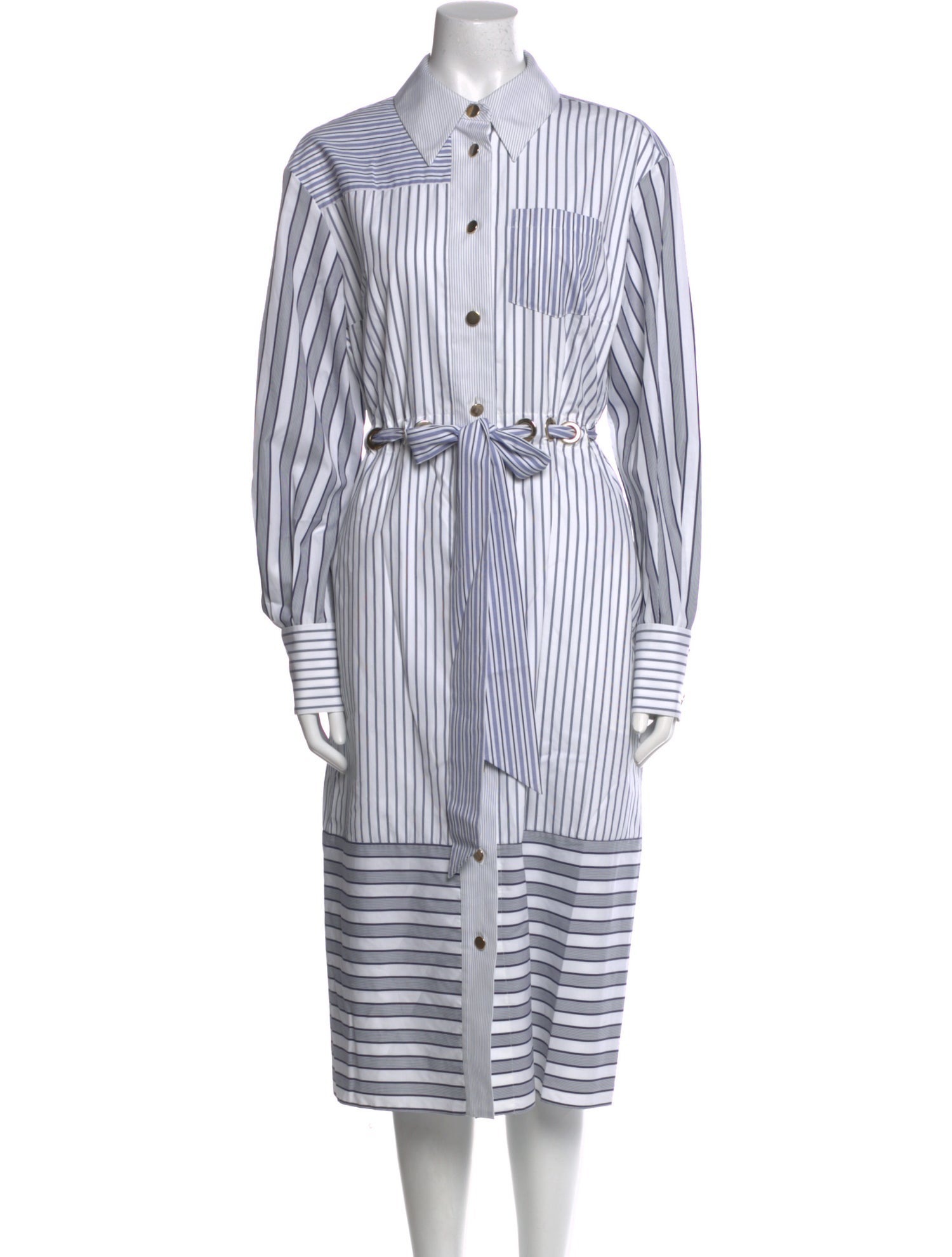 Erdem Striped Midi Length Dress