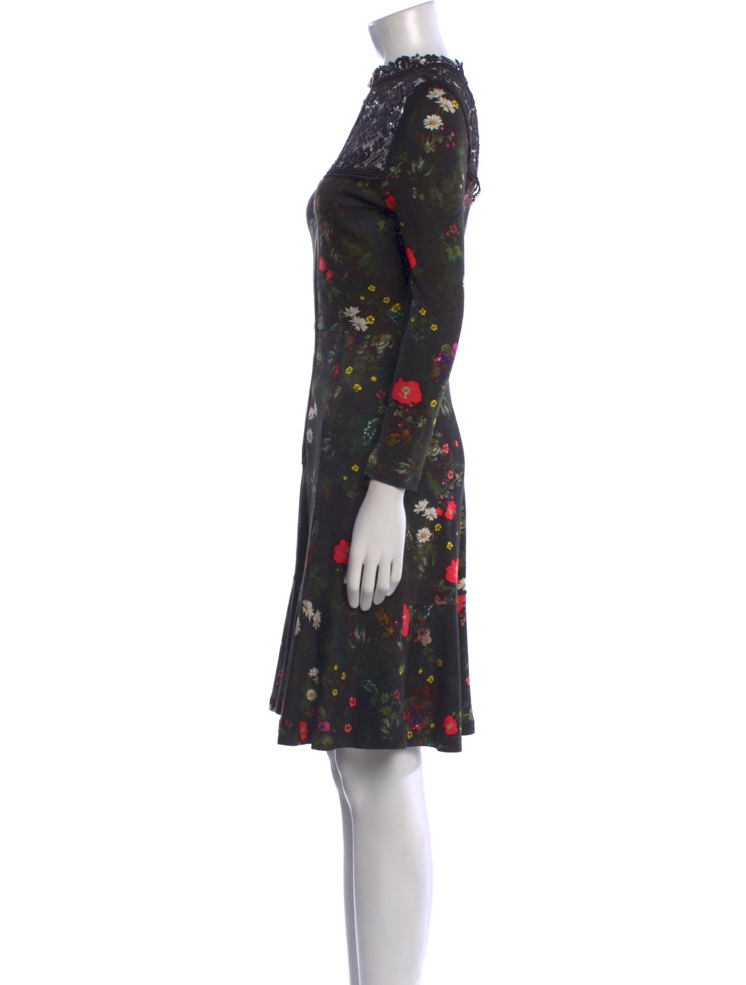 Erdem Floral Print Knee-Length Dress