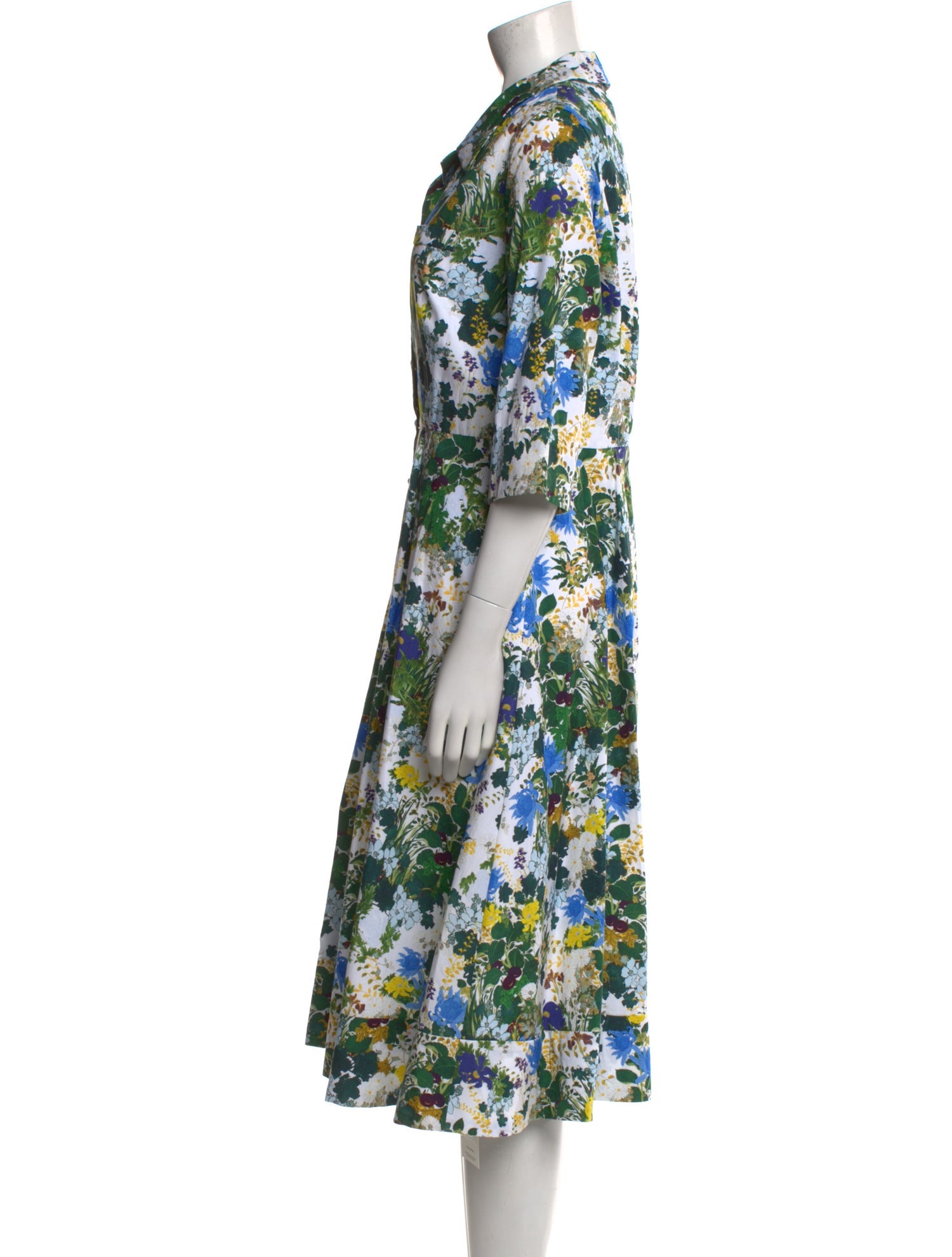 Erdem Floral Print Midi Length Dress
