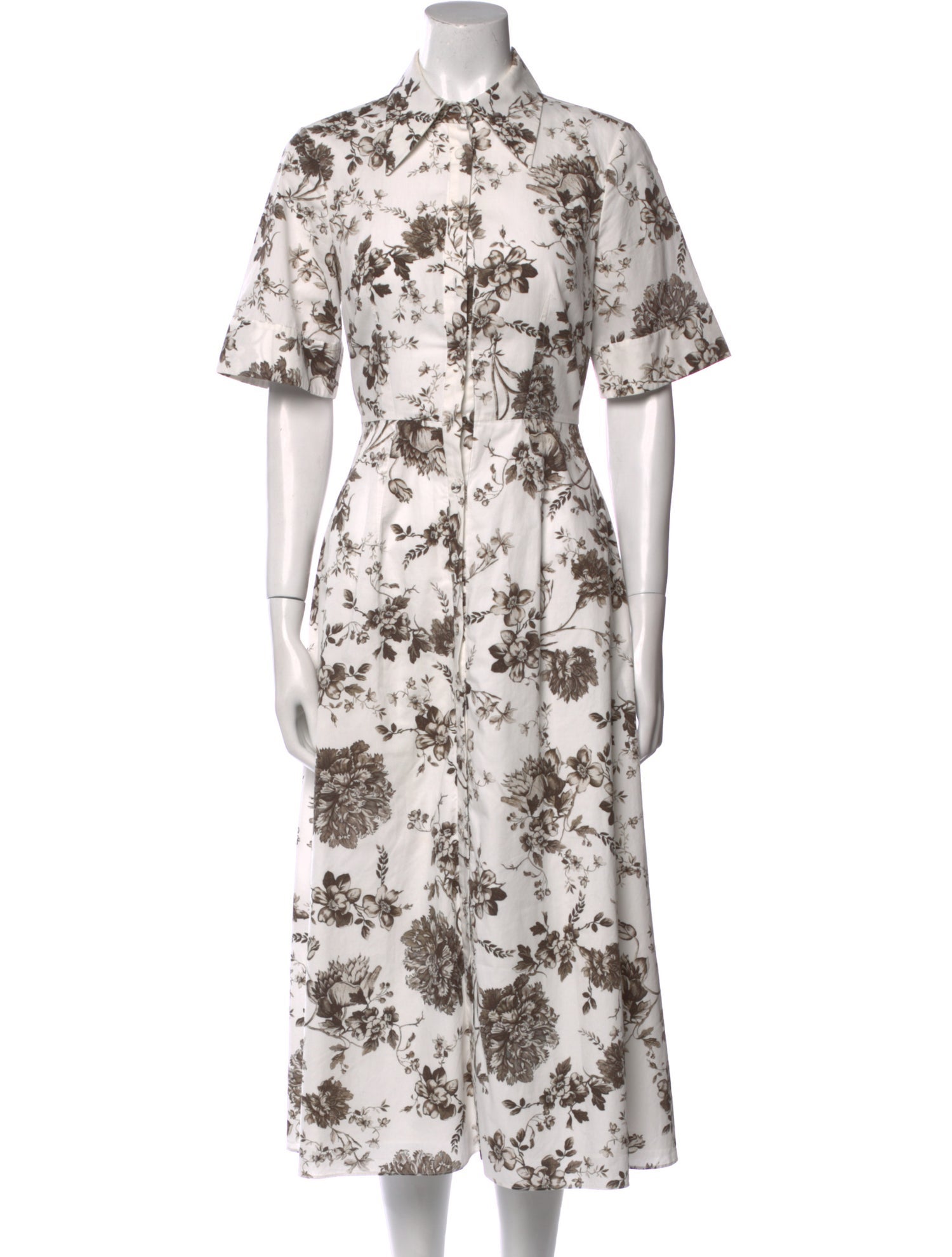 Erdem Floral Print Midi Length Dress