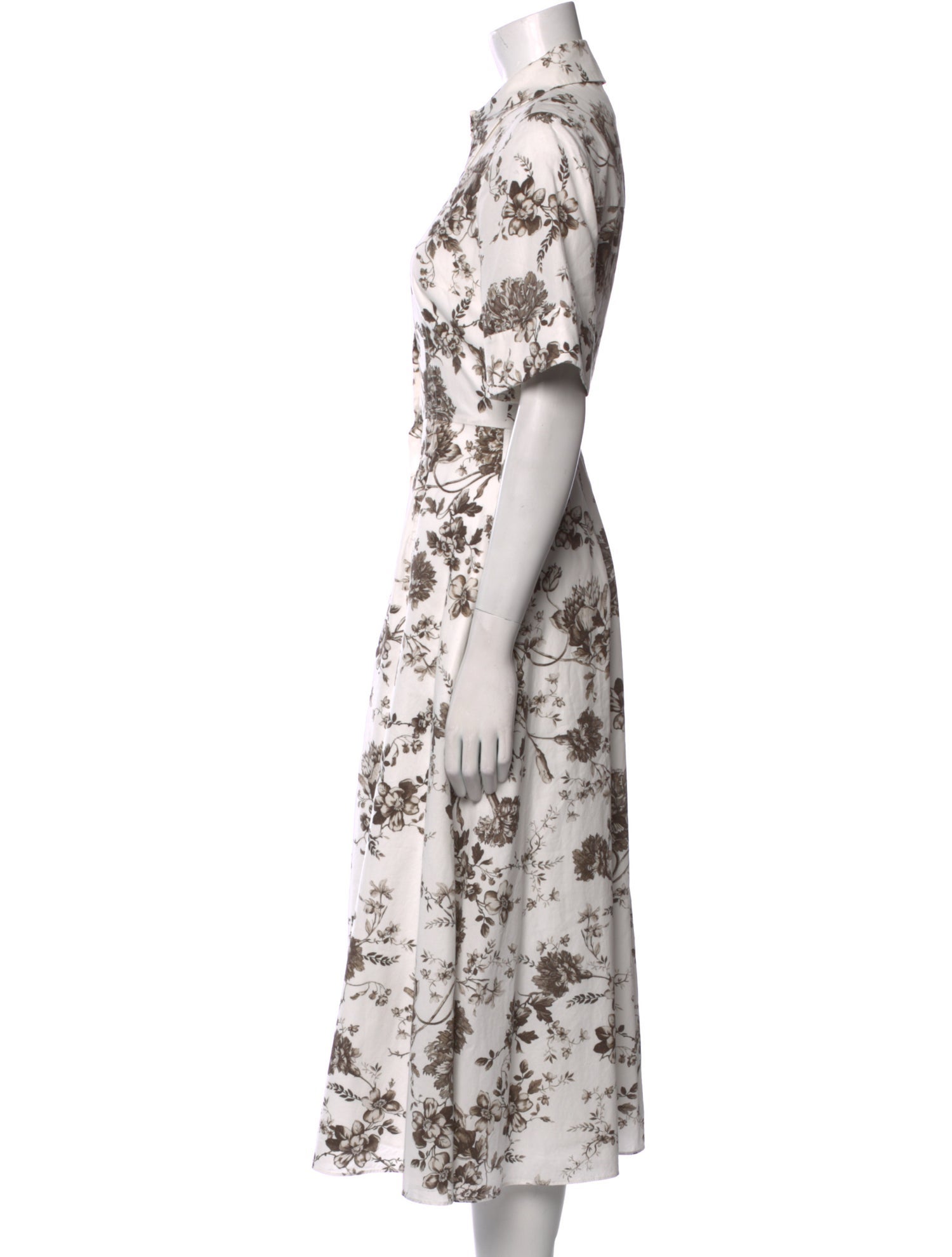Erdem Floral Print Midi Length Dress