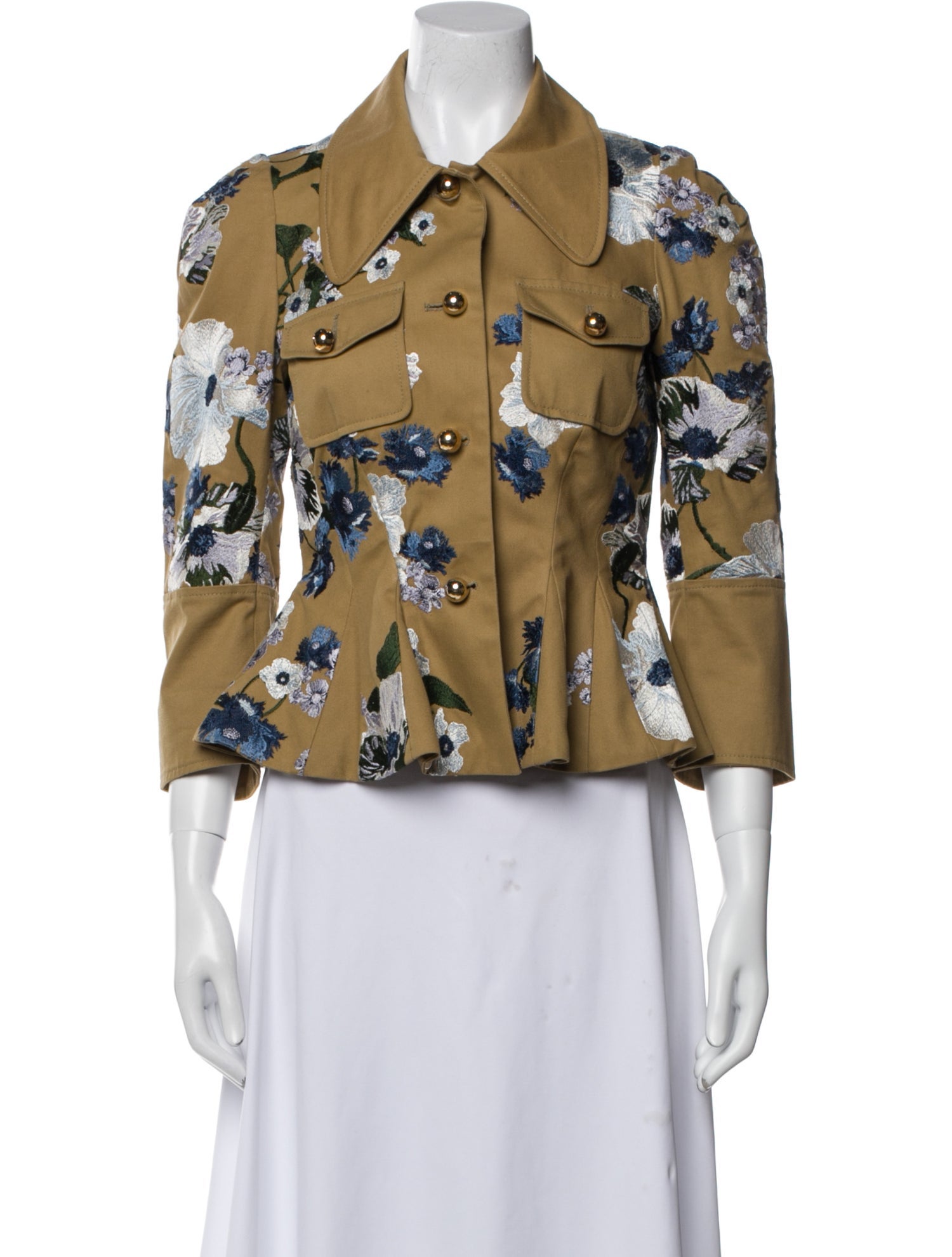 Erdem Floral Print Utility Jacket