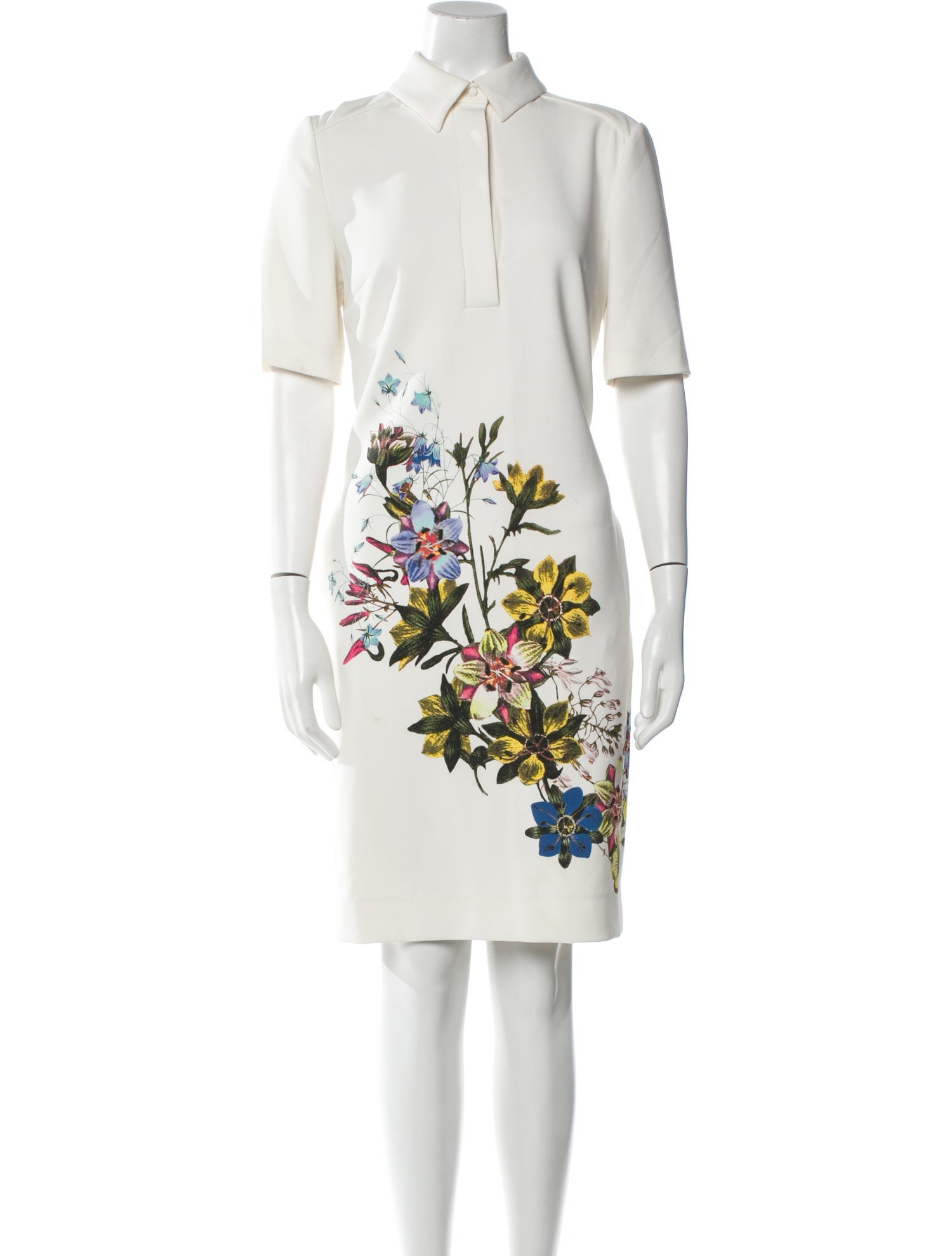 Erdem Floral Print Knee-Length Dress