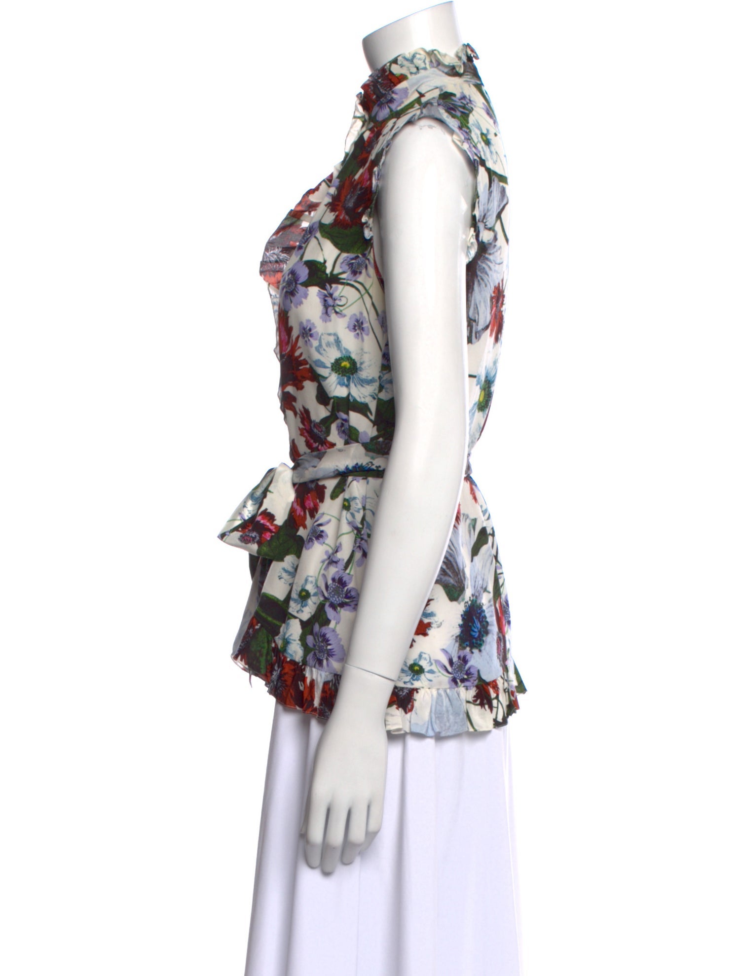 Erdem Silk Floral Print Blouse