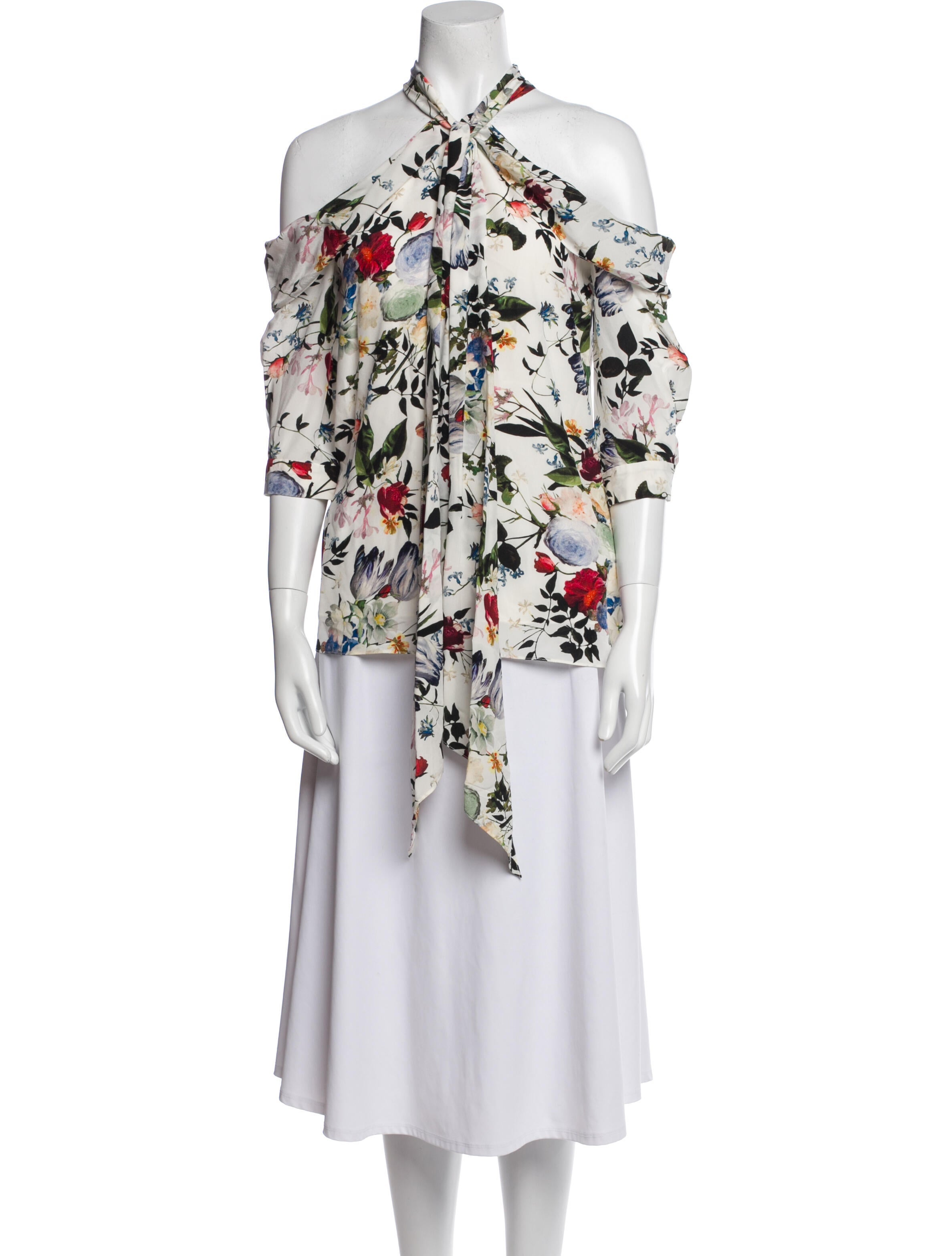 Erdem Silk Floral Print Blouse