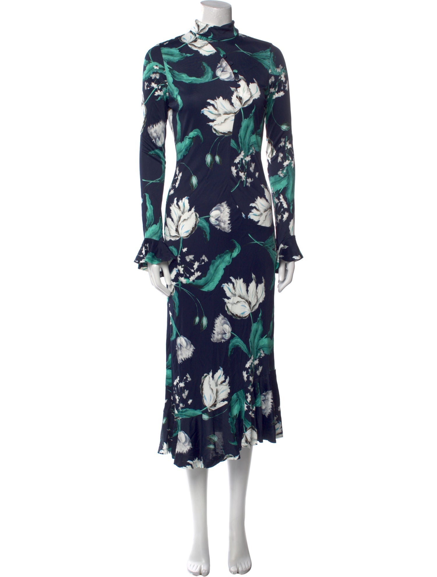 Erdem Floral Print Long Dress