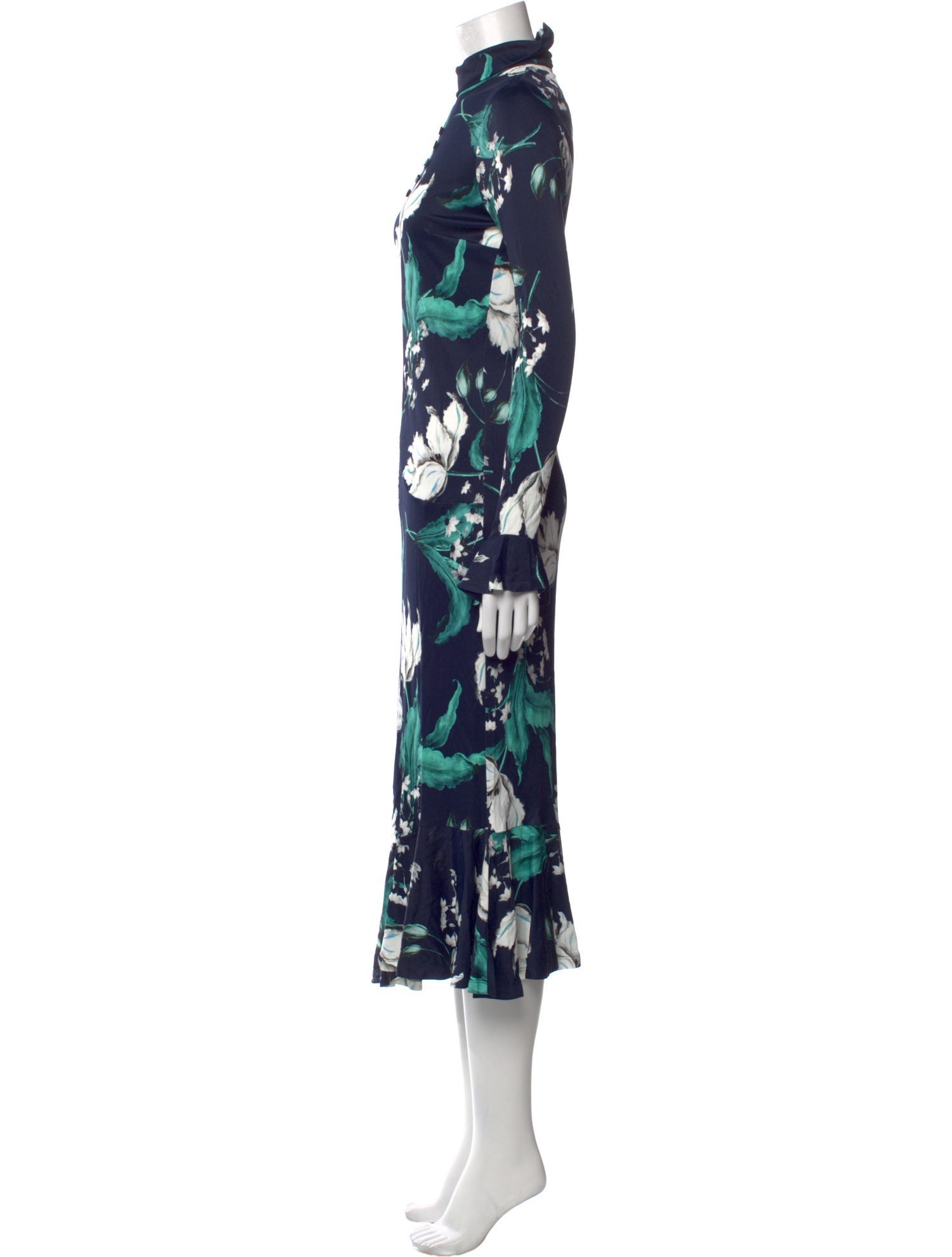 Erdem Floral Print Long Dress