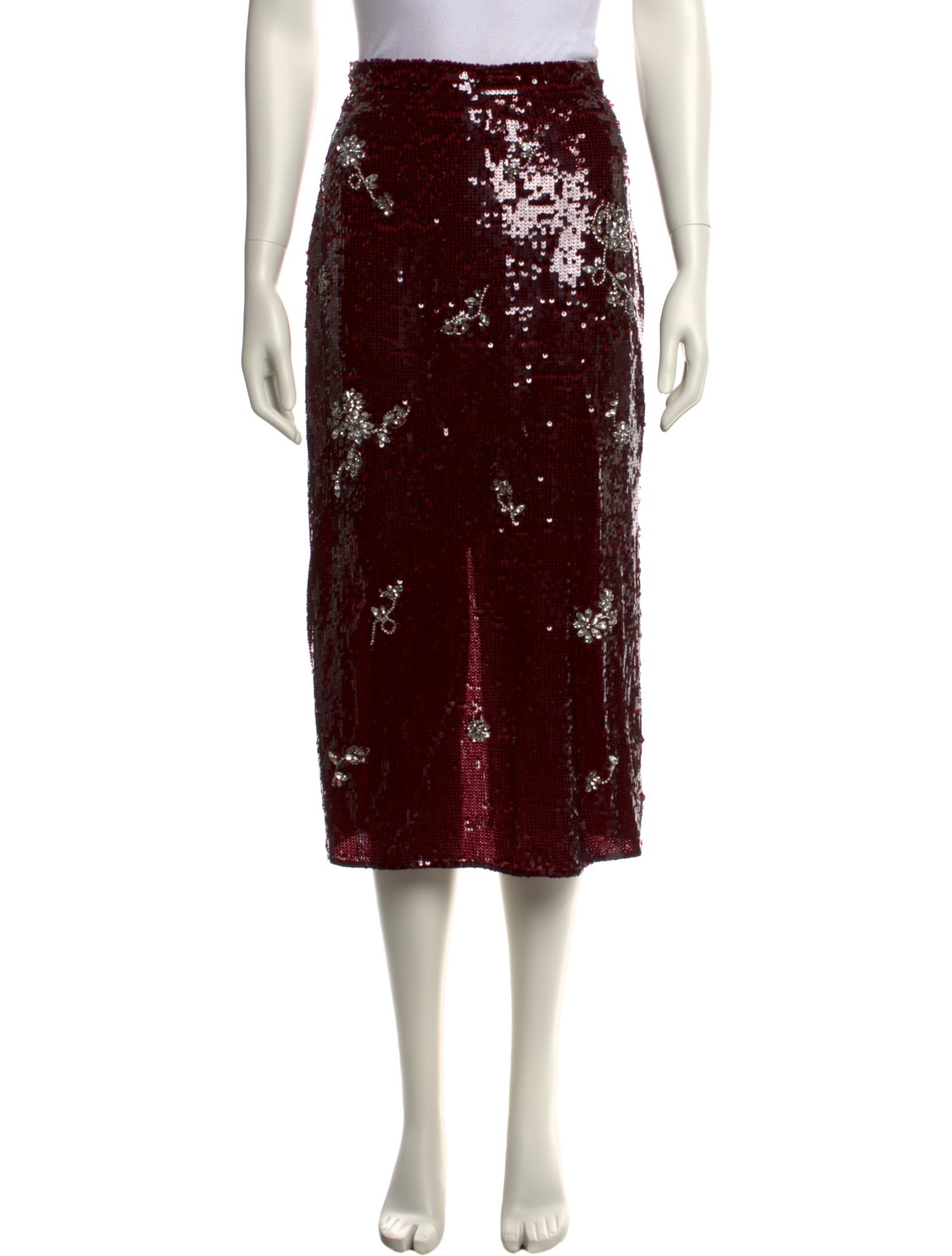 Erdem Patterned Midi Length Skirt