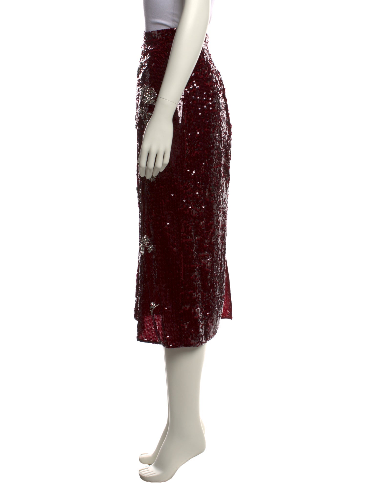 Erdem Patterned Midi Length Skirt