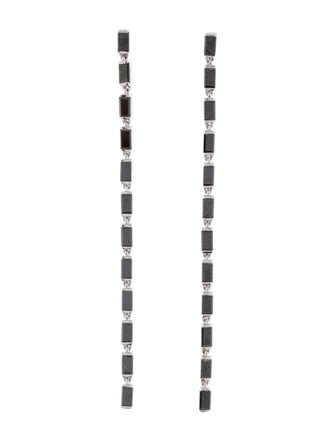 Eriness Baguette Link Drop Earrings