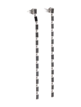 Eriness Baguette Link Drop Earrings