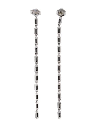 Eriness Baguette Link Drop Earrings