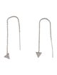 Eriness 14K Pave Diamond Triangle Threader Earrings