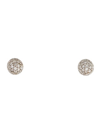 Eriness 14K Diamond Ball Stud Earrings
