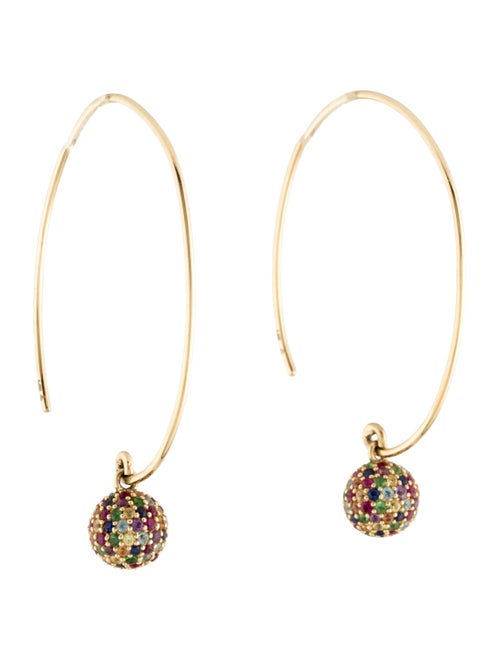 Eriness 14K Multistone Disco Drop Earrings