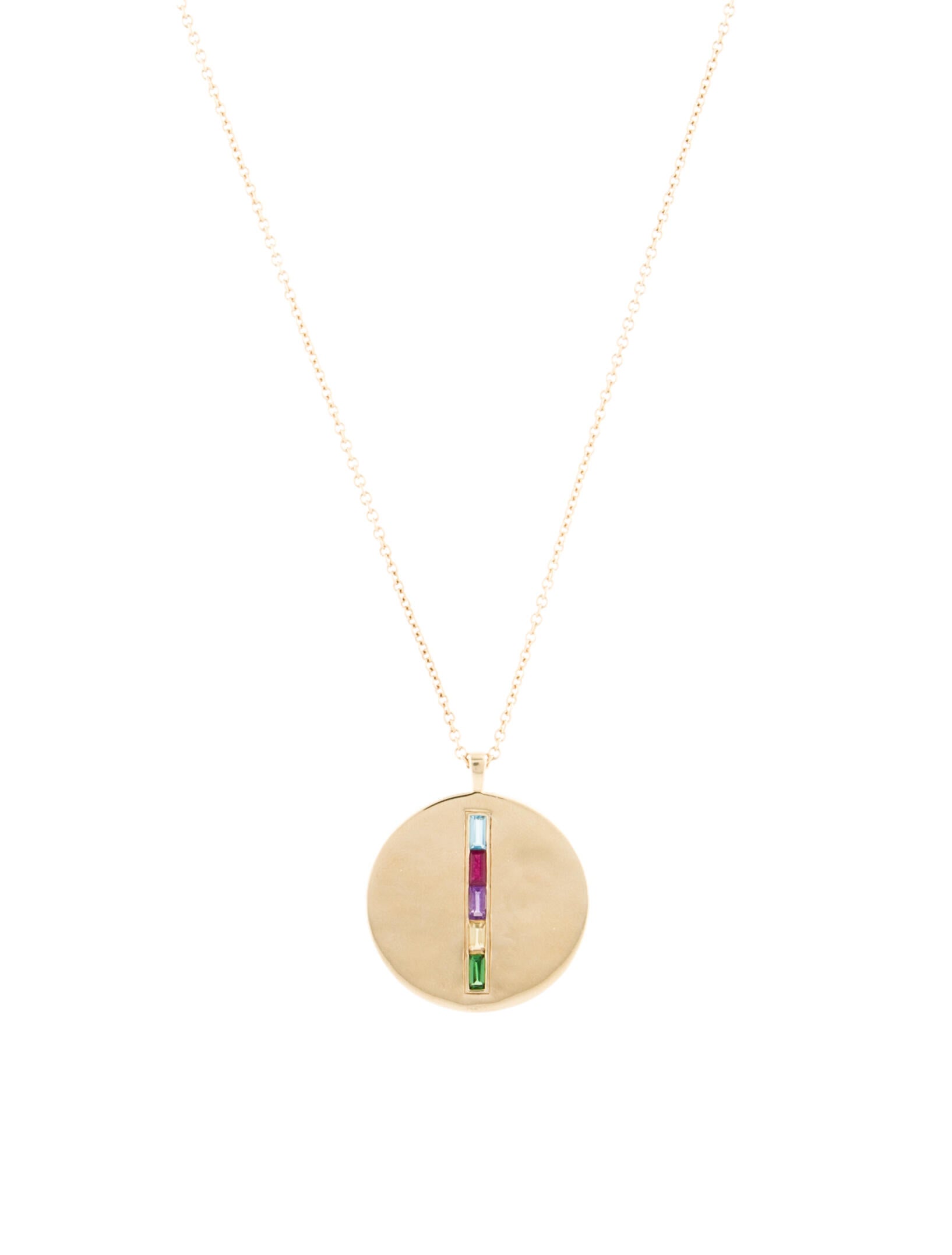 Eriness 14K Multistone Pendant Necklace