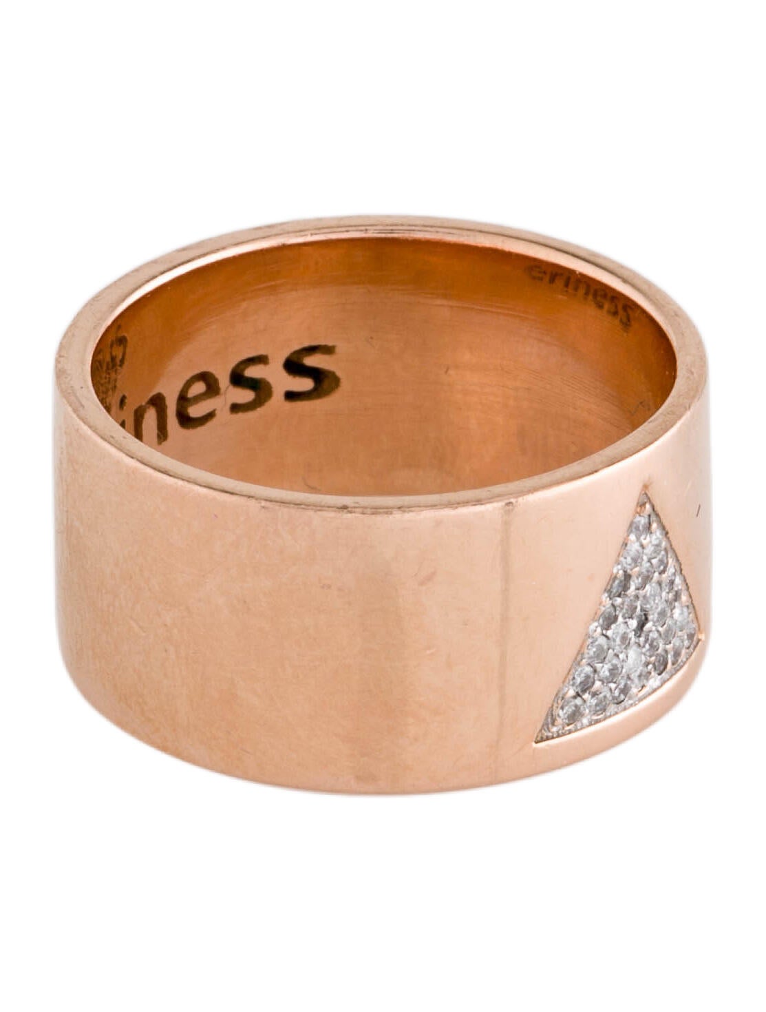 Eriness 14K Diamond Pavé Triangle Band