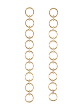 Eriness 14K Diamond Nine Loop Drop Earrings
