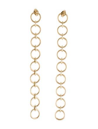 Eriness 14K Diamond Nine Loop Drop Earrings