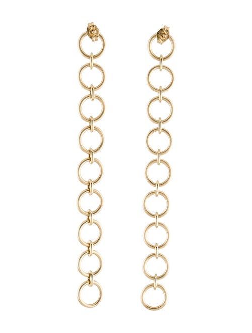 Eriness 14K Diamond Nine Loop Drop Earrings