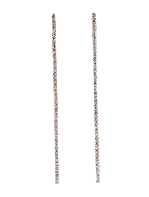 Eriness 14K Diamond Bar Drop Earrings