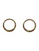 Eriness 14K Multi-Gemstone Asymmetrical Loop Stud Earrings