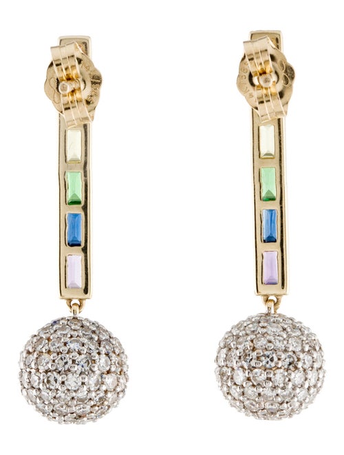 Eriness 14K Multi-Gemstone Drop Earrings