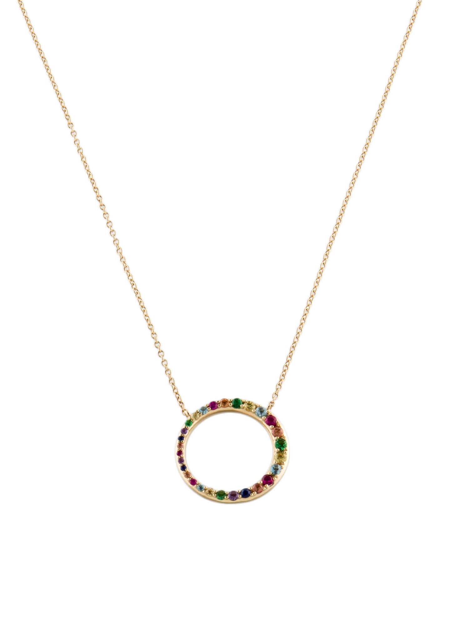 Eriness 14K Multi-Gemstone Asymmetrical Loop Necklace