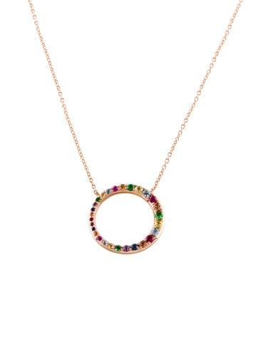 Eriness Pendant Necklace 14K Multi-Gemstone
