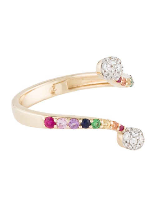 Eriness 14K Multi-Gemstone & Diamond Twist Cocktail Ring