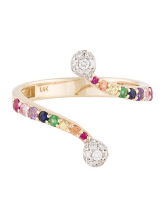 Eriness 14K Multi-Gemstone & Diamond Twist Cocktail Ring