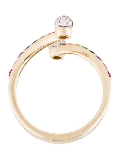 Eriness 14K Multi-Gemstone & Diamond Twist Cocktail Ring