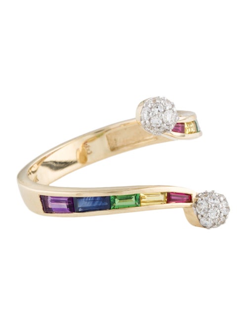Eriness 14K Multistone Bypass Ring