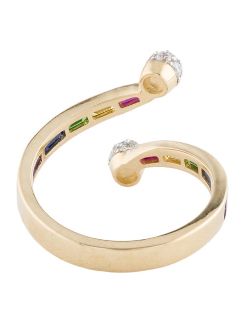 Eriness 14K Multistone Bypass Ring