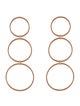 Eriness 14K Diamond Triple Loop Hoop Drop Earrings