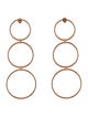 Eriness 14K Diamond Triple Loop Hoop Drop Earrings