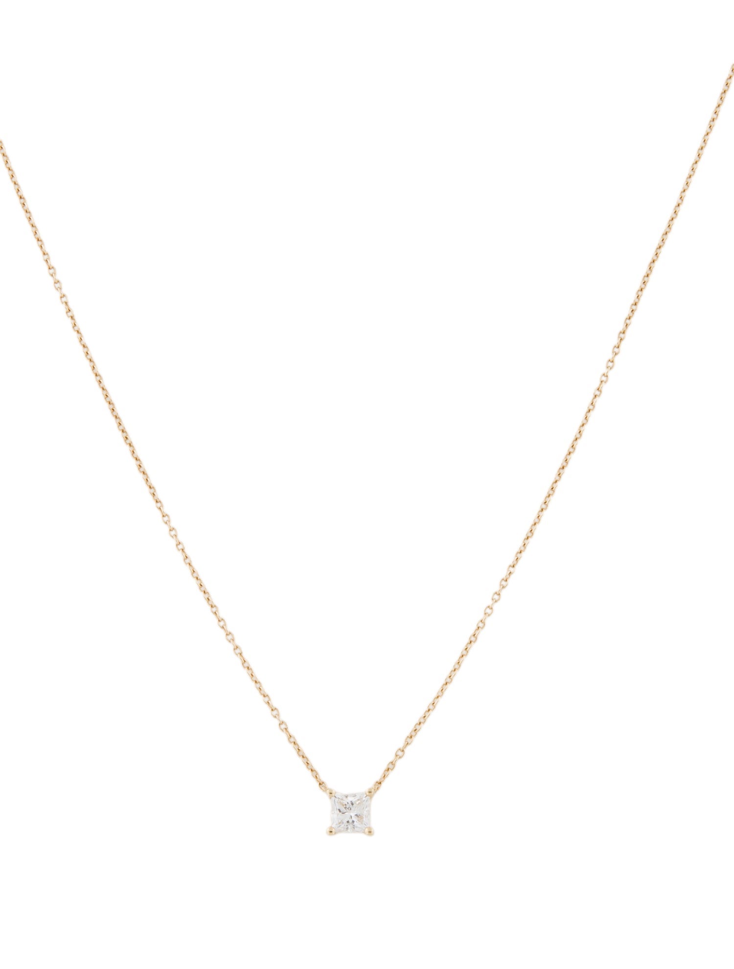 Eriness 14K Diamond Solitaire Pendant Necklace