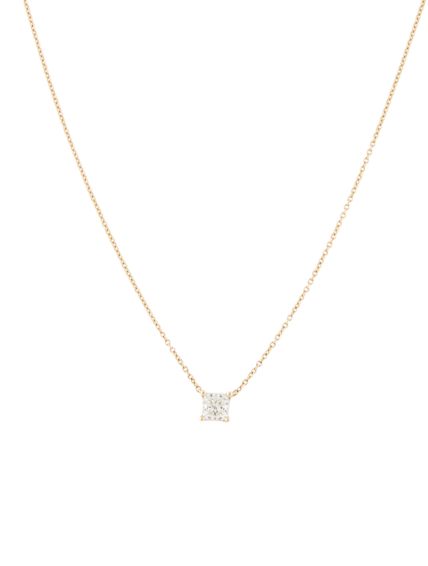 Eriness 14K Diamond Solitaire Pendant Necklace