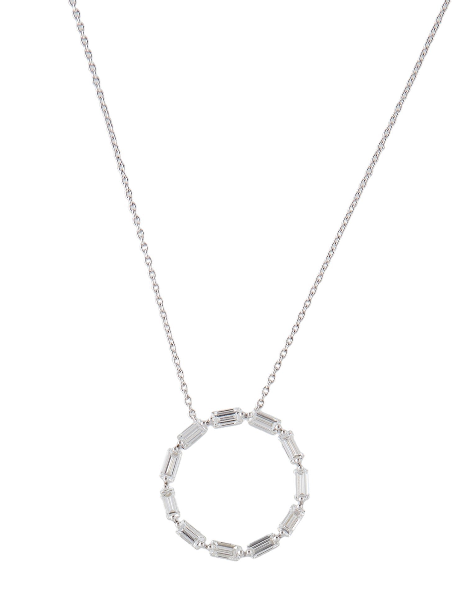 Eriness 14K 1.21ctw Diamond Circle Pendant Necklace