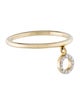 Eriness 14K Diamond Single Initial 'O' Ring