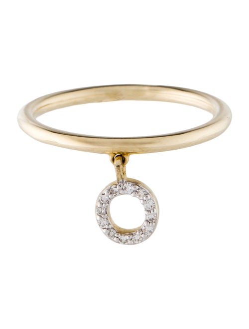 Eriness 14K Diamond Single Initial 'O' Ring