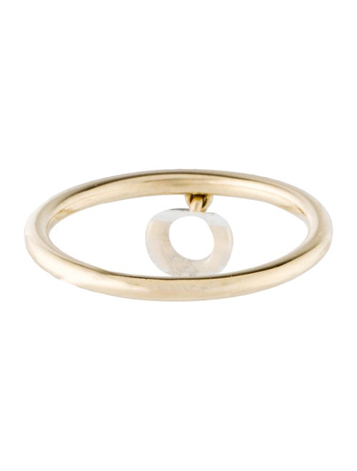 Eriness 14K Diamond Single Initial 'O' Ring
