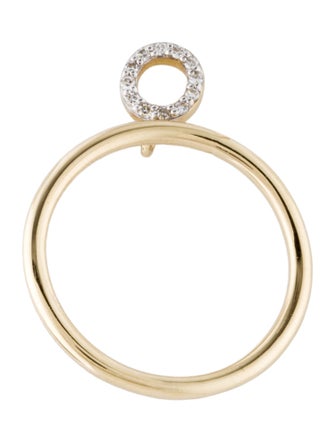 Eriness 14K Diamond Single Initial 'O' Ring