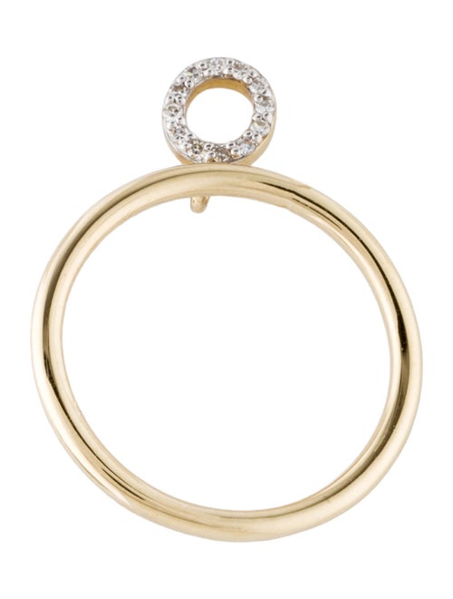 Eriness 14K Diamond Single Initial 'O' Ring