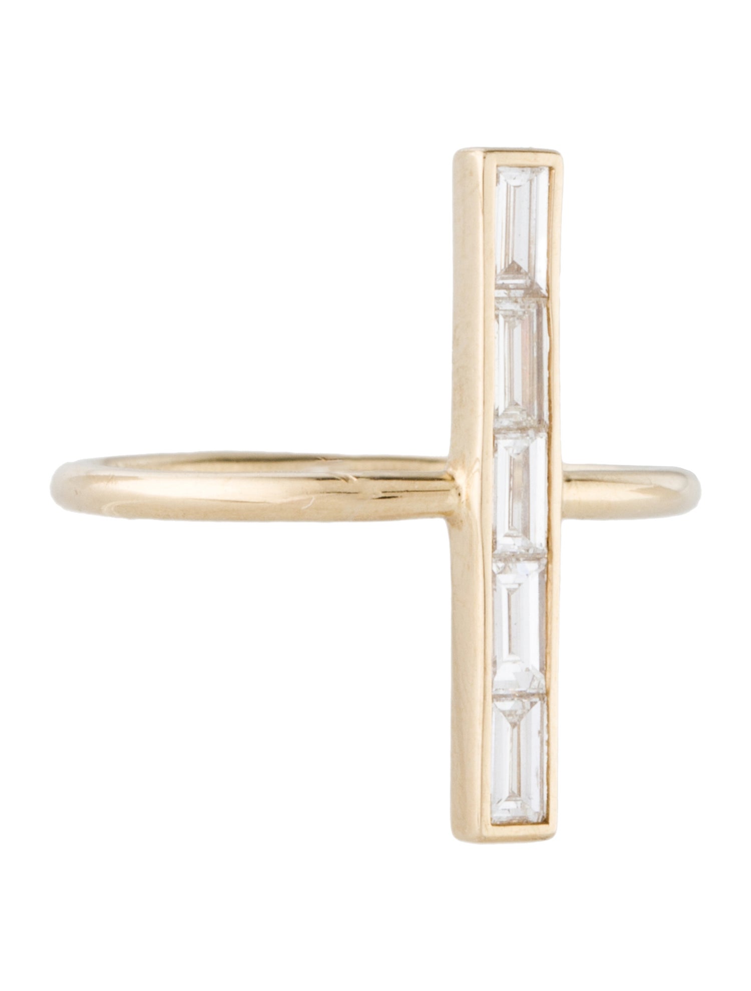 Eriness 14K Diamond Bar Ring