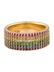 Eriness 14K 2.32ctw Sapphire, Ruby, Tsavorite Garnet & Amethyst Pavé Rainbow Band